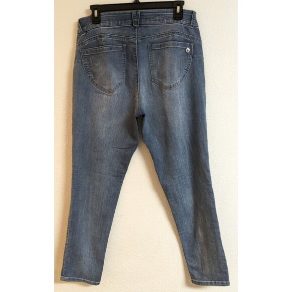 Women's DEMOCRACY Ab Solution Light Blue Ankle Skimmer Jeans Size 8 - Picture 6 of 9